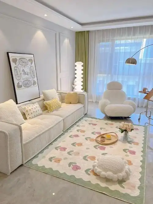沉浸式的体验|奶油风格-客厅完工效果图