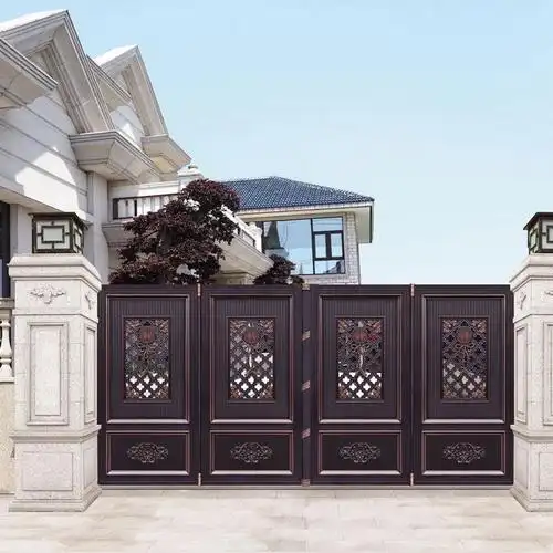 院落大门-别墅进户门-四川院子围墙大门