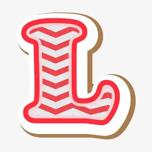 彩色剪纸英文字母l