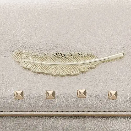 新款钱包时尚五金钱夹休闲手拿包钱夹百搭零钱包 古金色