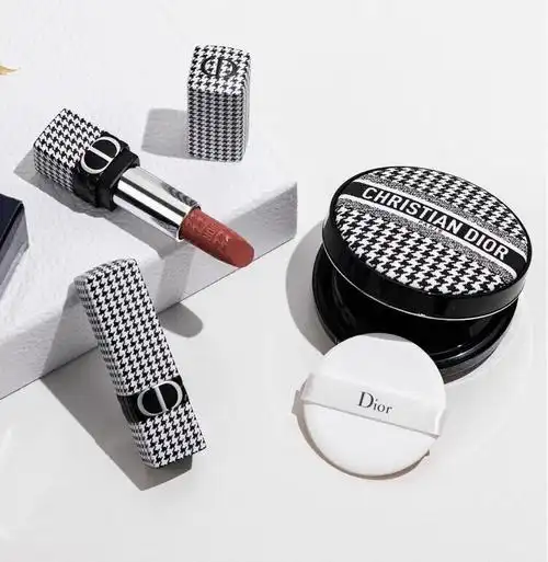 dior迪奥千鸟格纹口红2022年新风貌限定限量版黑白格子唇膏520情人节