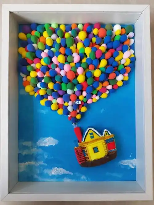 超轻粘土  #装饰画  #立体画  #七夕礼物  #情侣礼物  #创意礼物