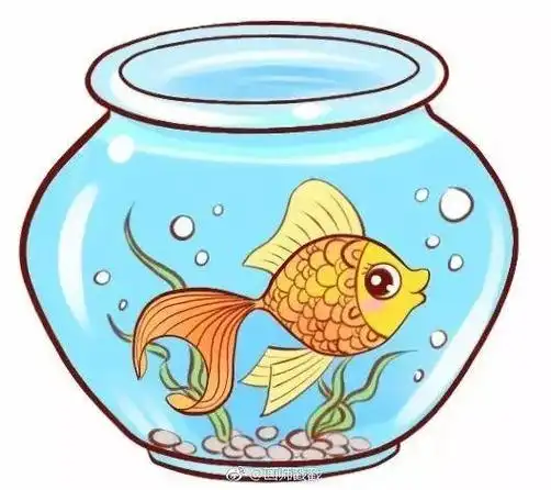 鱼缸里面的鱼简笔画
