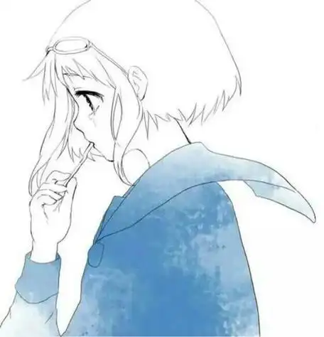 侧面.哭泣.短发.略色彩.