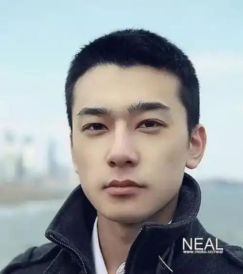 毛寸类似于莫西干的感觉,两边铲青,头顶留着短发, 相比于板寸,毛寸