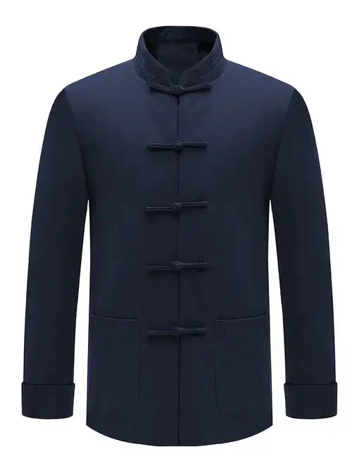 中老年人唐装男中山装春秋中式男装爸爸爷爷老人上衣服中国风外套