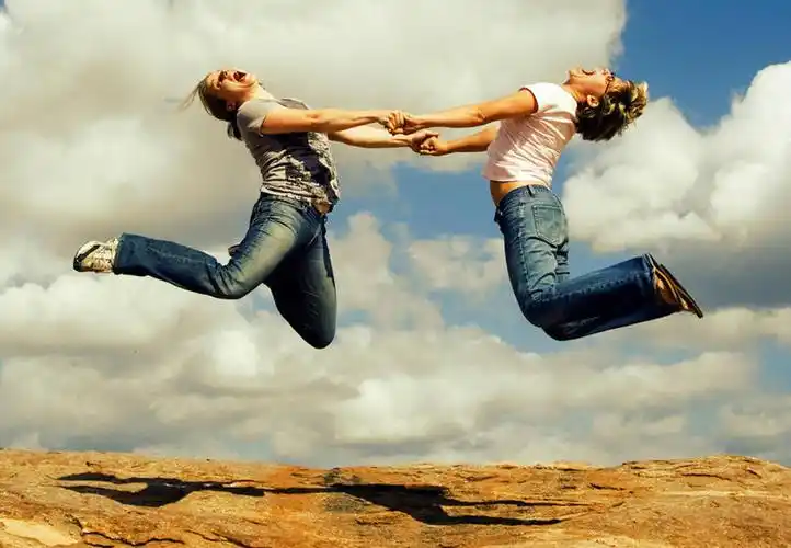 两个人,跳,横图,室外,白天,侧面,度假,自由,幸福,欧洲,非洲,南非,黑人