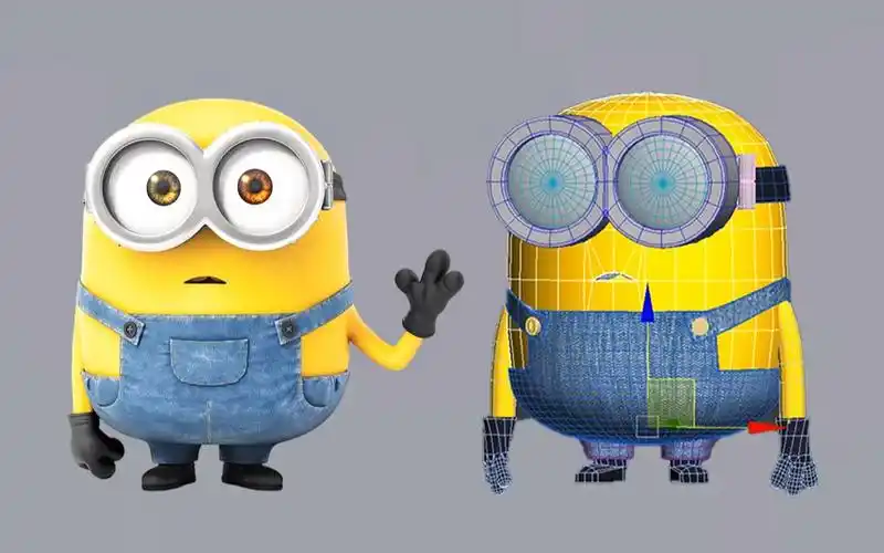 【3dmax】超简单的"小黄人"模型制作|布线|渲染全流程,3d卡通人物建模