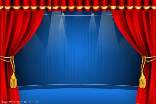 经典蓝色舞台背景图