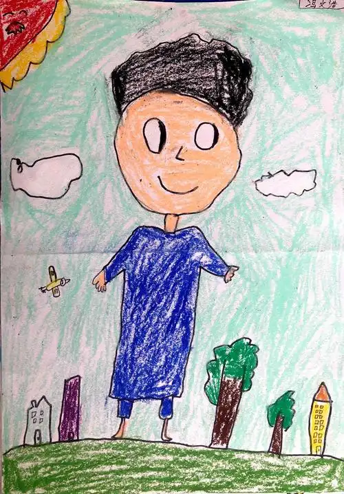 实附二(3)班《顶天立地》作品欣赏