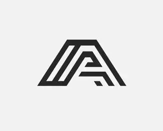 a字母图标设计a字母简约黑白色几何体个性英文字母