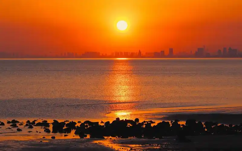 初春来烟台看海上日出,5点起床,抓住清晨的第一缕阳光