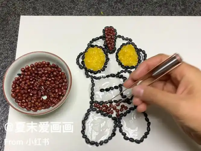 创意儿童画  #粮食  #粘贴画  #我的手工日常  #幼儿手工粘贴画