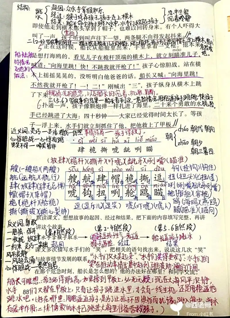 五下《跳水》    94笔记分享