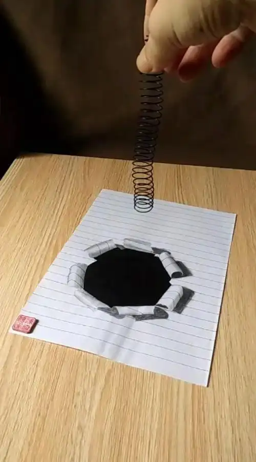 手绘简笔3d立体画,看懂木有?