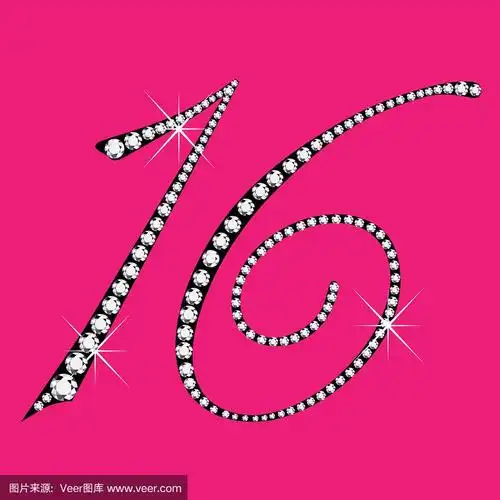 周年纪念,生日,粉色,16世纪图片,数字16