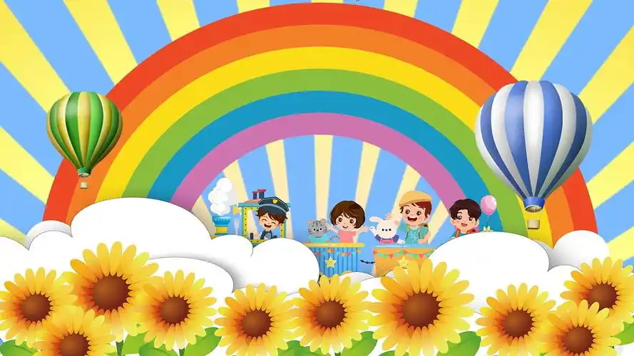 卡通清新少儿舞蹈背景舞台视频背景