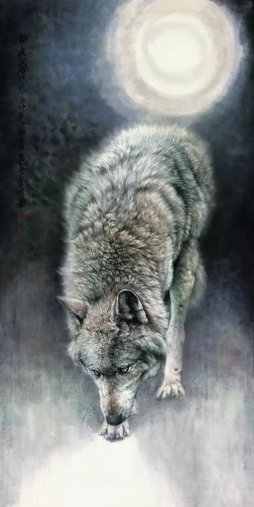 雪域传说左进伟工笔动物画尽展雄风