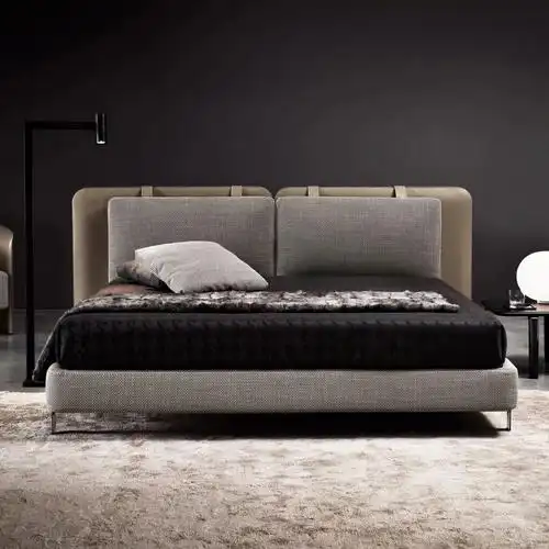 这是我见过最好看的马鞍皮软包床了