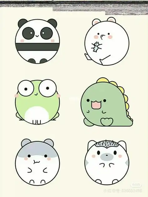 萌图简笔画女孩小动物