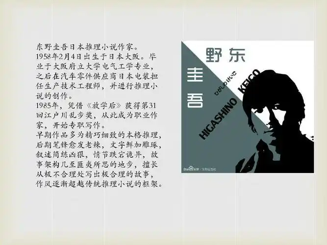 东野圭吾 结束语: 面对人生,每个人都是