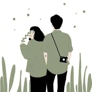 高清温暖的男女头像两个一起的动漫图片