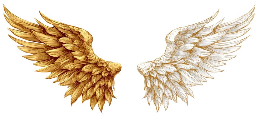 天使金色翅膀素材