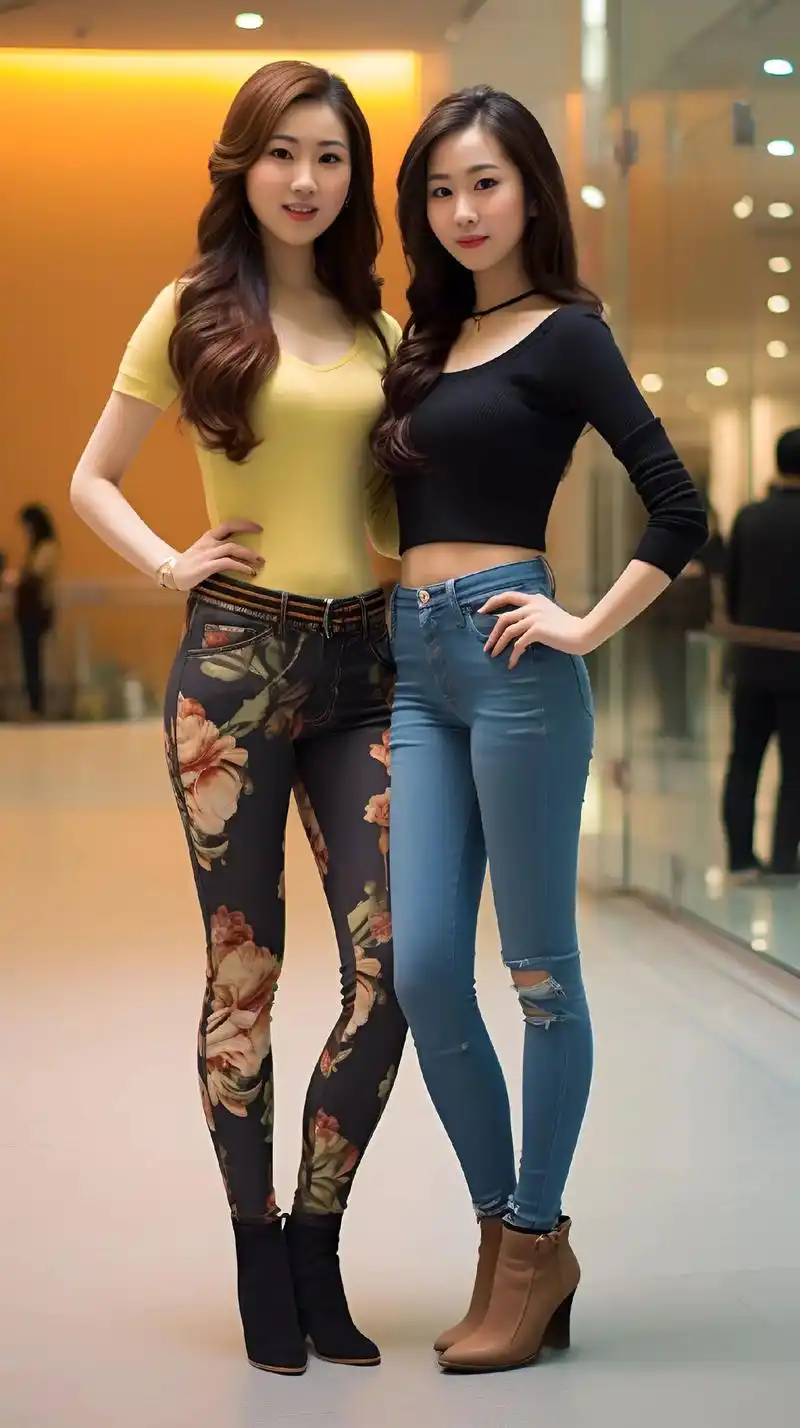 这样的身材你喜欢吗 #紧身牛仔裤 #秀出好身材 #姐妹花上 - 抖音