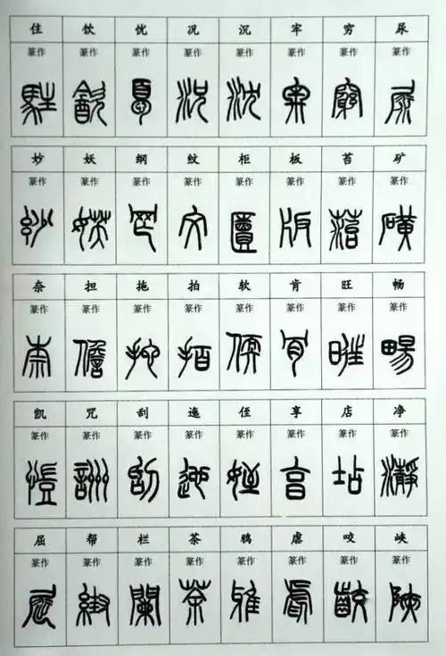 小篆疑难字收藏备用