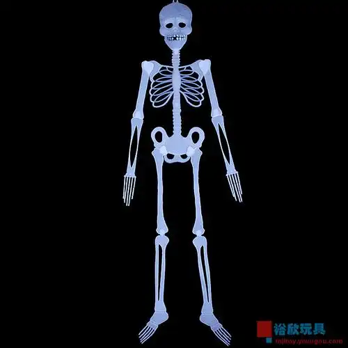 夜光中骨架 整蛊玩具万圣节鬼屋酒吧装饰夜光骷髅骨架