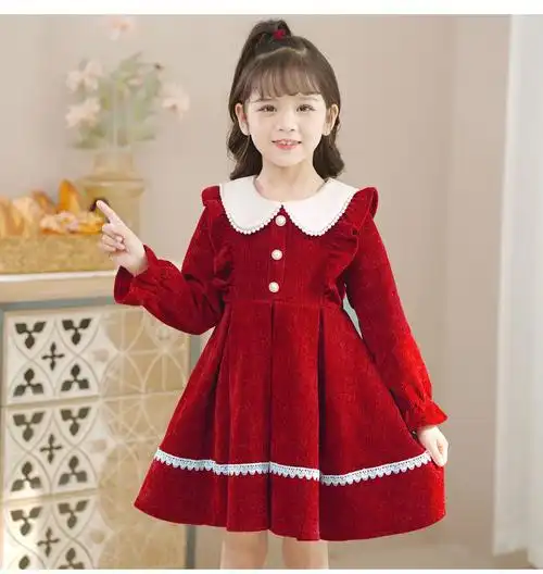 【金丝绒】2023新款可爱超萌公主裙女童连衣裙春秋童装女孩儿童裙子