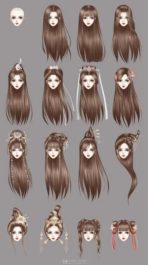 古风女性的发型设计