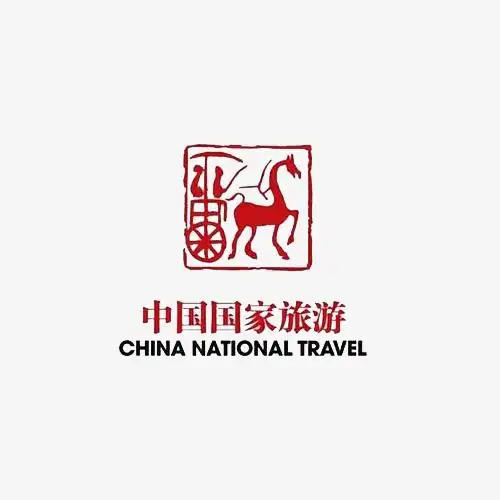 中国国家旅游红色方形图标
