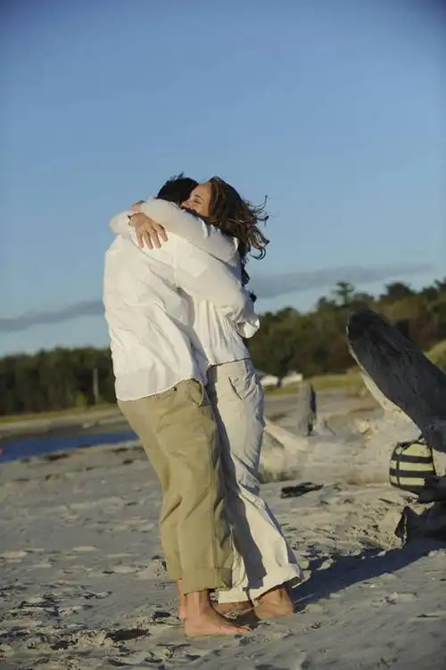 成年人,两个人,竖图,室外,白天,海洋,水,美国,浪漫,摄影,缅因州,男人