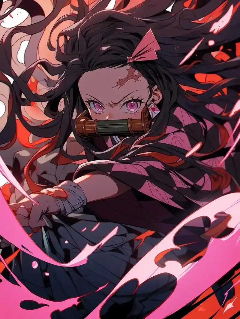 祢豆子.#鬼灭之刃 #鬼灭之刃锻刀村篇 #动漫 #壁纸 #头 - 抖音