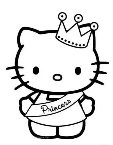 儿童简笔画可爱kt猫可打印