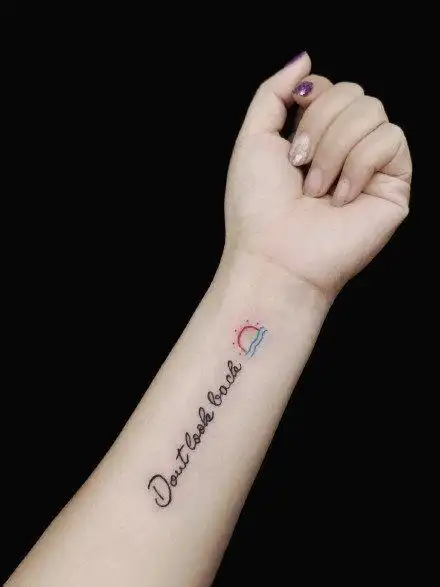 西安腰斩刺青小清新英文短句字母纹身图案828