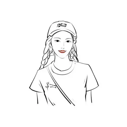 黑白速写简约线条肖像画真人照片转手手绘人物卡通