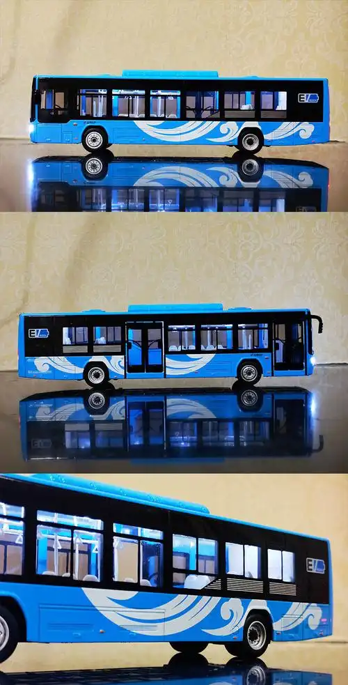 1:43北京公交车玩具模型 福田客车祥云巴士合金礼品3d打印双开门 单层
