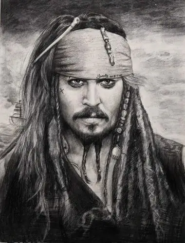 加勒比海盗杰克船长素描