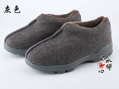 僧鞋相牌冬僧棉鞋加厚保暖冬季毛单鞋加绒和尚布鞋