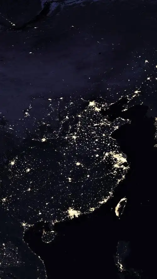 nasa发布的全球主要地区卫星夜晚灯光图(高清)