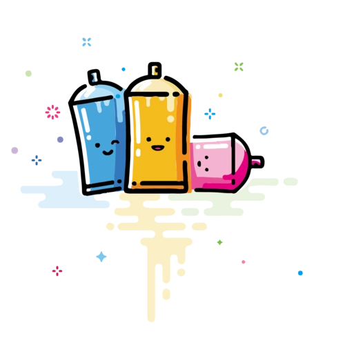 喷溅五颜六色颜料装饰背景