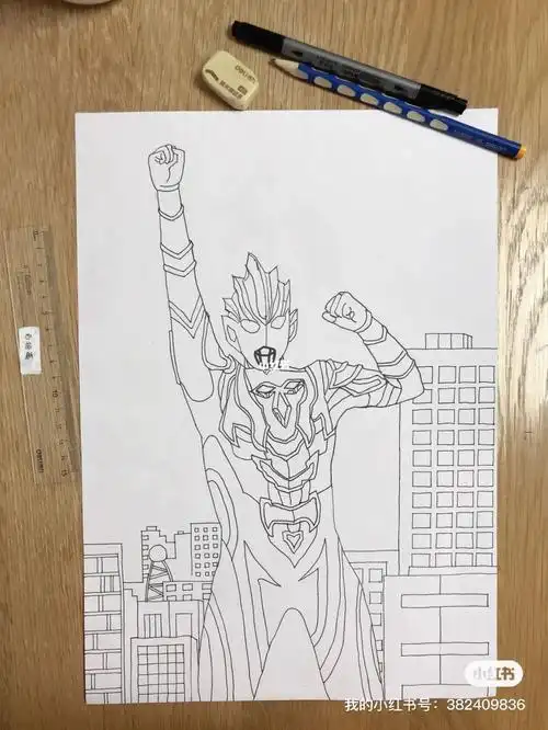 右滑帮奥特曼上色