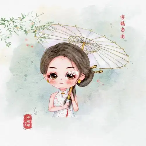 古风旗袍插画头像客单