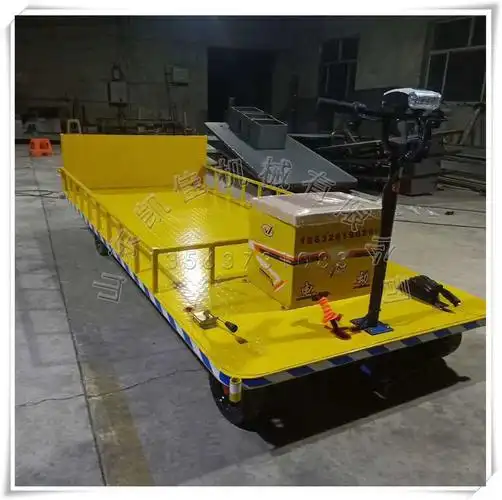 电动搬运车平板运输车仓储爬坡载重王拉货推平板车工地四轮倒骑驴