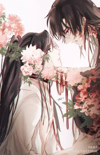 二哈和他的白猫师尊燃晚楚晚宁墨燃平涂插画绘画绘画作品