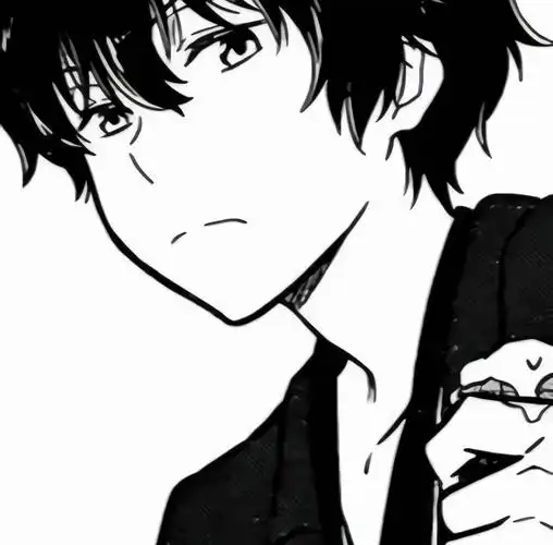 动漫头像黑白日系动漫男头