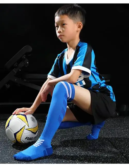 毛巾底足球袜子儿童长筒足球袜男童女童过膝夏季薄款毛巾底中筒训练袜