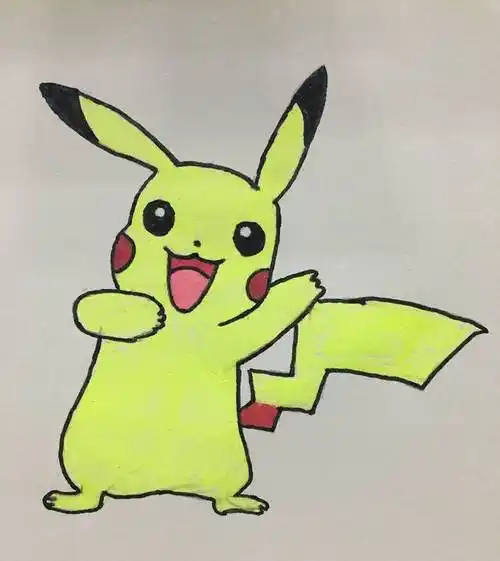 简笔画--皮卡丘的画法可爱简单萌物卡通皮卡丘#手机壁纸皮卡丘版火影